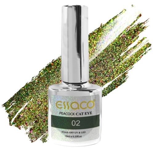 Essaco Gél Lakk - Peacock - Cat Eye - 10 Ml - 002