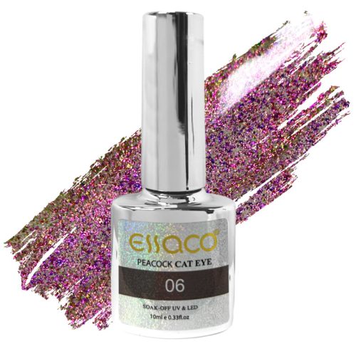 Essaco Gél Lakk - Peacock - Cat Eye - 10 Ml - 006