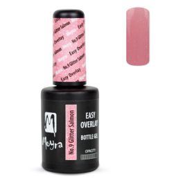   Moyra Easy overlay ecsetes építő zselé No.9 Glitter Salmon