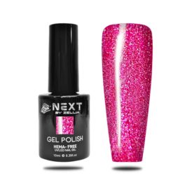   Next By Zellia Gél Lakk 10Ml - Hema / Tpo Free - 083-BÁRSONYFÉNY PINKES CSILLÁMOS